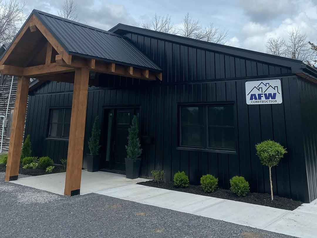 AFW Construction shop exterior after renovation