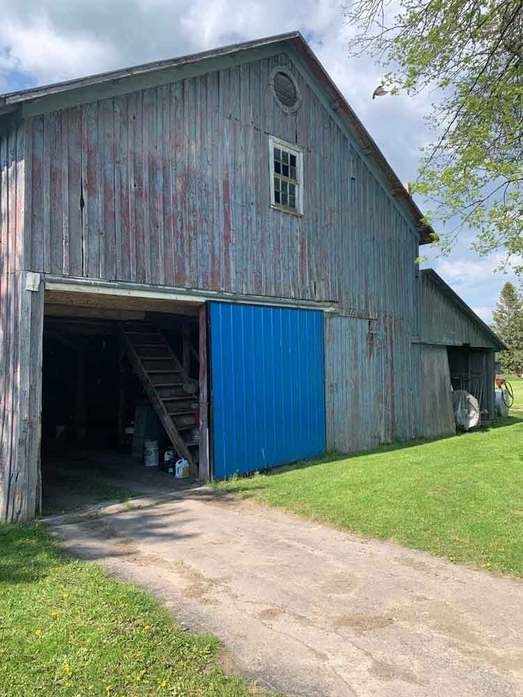 Barn with old wood siding