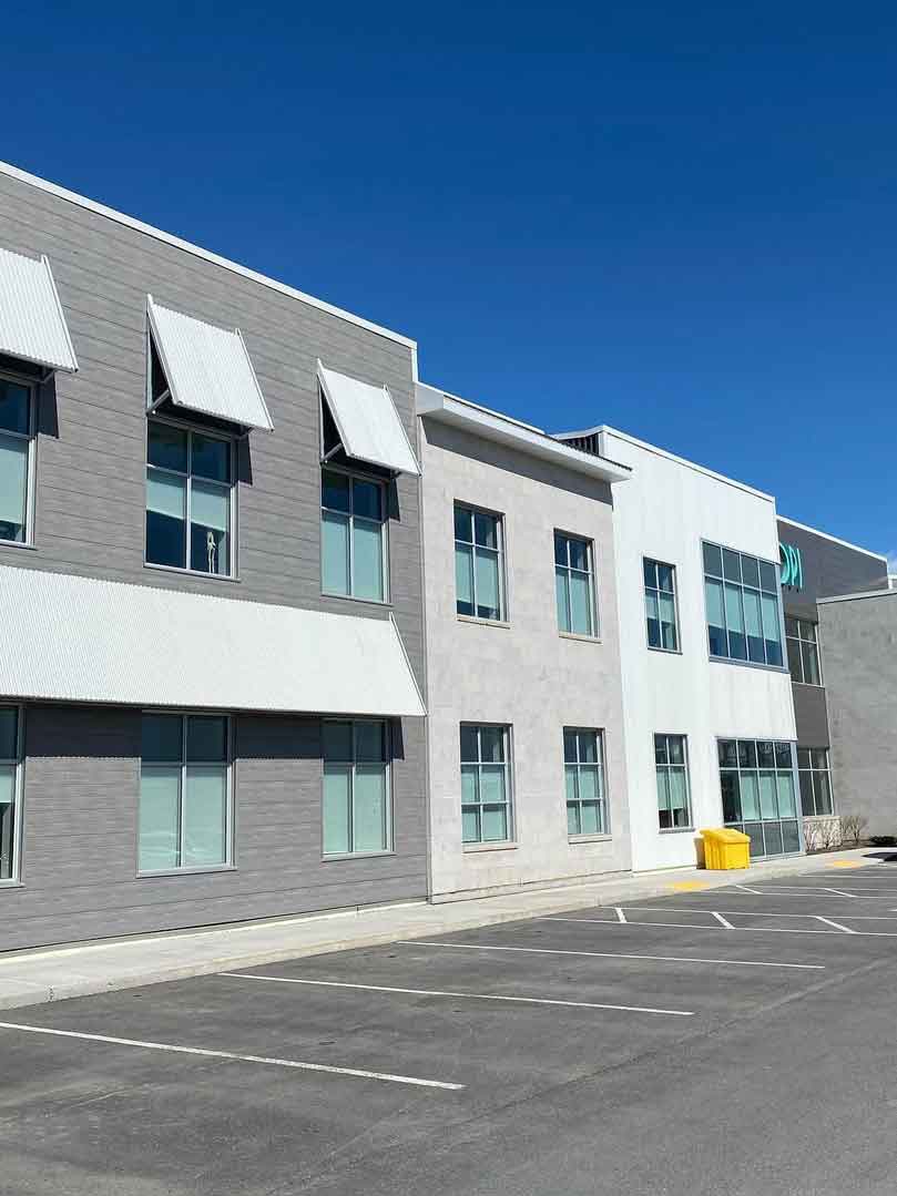 Exterior of commercial building